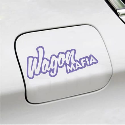 Bumpersticker - Wagon Maffia - 8,6 X 19 - Paars