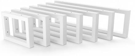 Wastafelhouder - Wandconsole Plaat - Wastafel Monteren - Zijdematte Poedercoating - 30 cm - Wit
