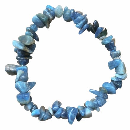 Armband -natuursteen- blauw- stretch - Charme Bijoux