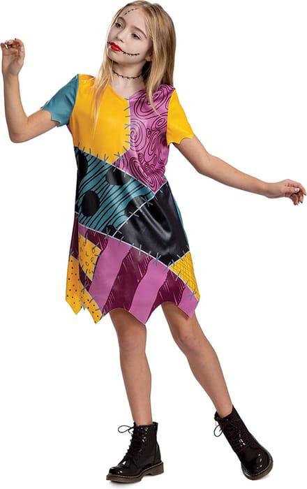 DISNEY - NIGHTMARE BEFORE Kerstmis, Sally jurk Basic Plus, Maat M (7-8 jaar), Meisjes