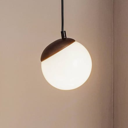 Eko-Light Hanglamp Sfera, 1-lamp, glas, metaal, zwart