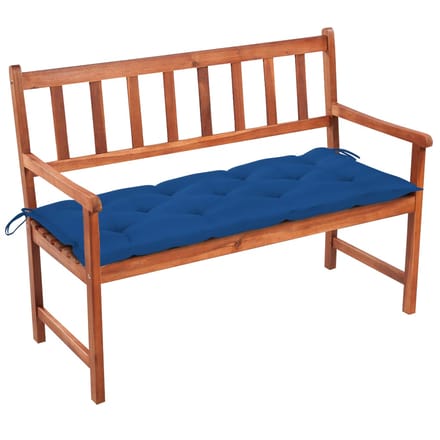 vidaXL - Tuinbank - met - kussen - 120 - cm - massief - acaciahout