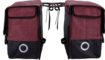 Willex - Dubbele Canvas Plus - 30 Liter - Universele Bevestiging - Extra Sterk - Red/Matt black