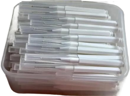Interdentale borstels - Tandenstokers Plakverwijderaars - Mondhygiëne - Push-pull type - 80 stuks - Wit