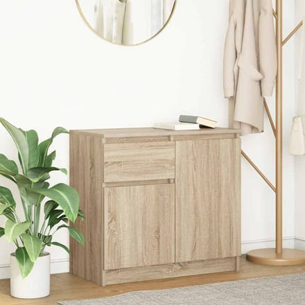 vidaXL - Dressoir - met - lade - 71x35x65 - cm - spaanplaat - sonoma - eikenkleurig