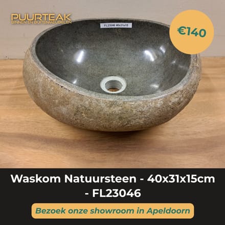 Waskom Natuursteen - 40x31x15cm - FL23046