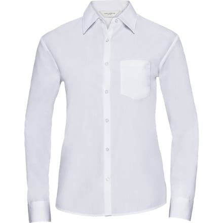 Russell Collectie Dames / Dames Lange Mouwen Shirt (Wit)