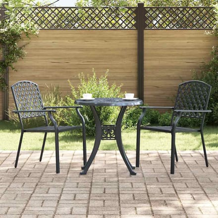 vidaXL Tuinstoel 2 pcs Antraciet 56 x 65 x 89 cm Staal