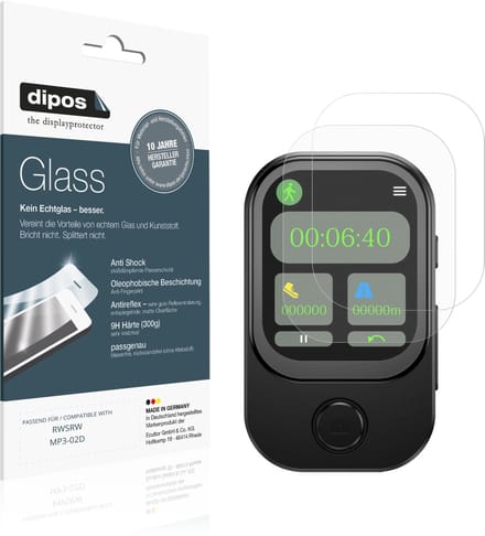 dipos – 2x Matte Pantserfolie geschikt voor RWSRW MP3-02D | 9H Screenprotector