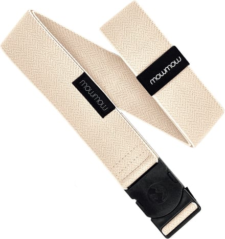 MowMow Elastische riem - Stretch - 105 cm - Heren - Dames - Khaki