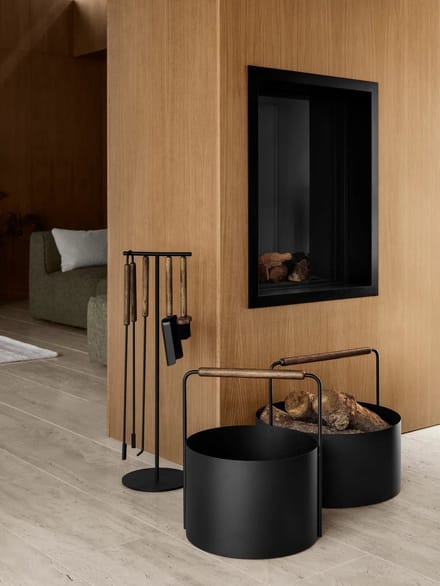 Blomus ASHI Haardhoutmand - H 42 cm, Ø 45 cm (L) - Black Oak