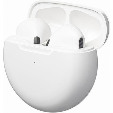 Air Pro 6 Draadloze Bluetooth-hoofdtelefoon Stereo-oortelefoon Sport Running Oortelefoon Mini-headset met microfoon voor Apple IPhone Xiaomi wit