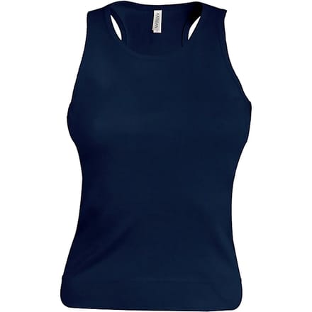 Tank Top Dames S Kariban Mouwloos Navy 100% Katoen