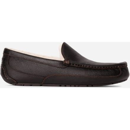 UGG® Ascot Slipper for Men in Dark Spice, Size 7, Leather/Wool