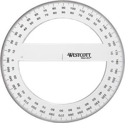 Kompasroos Westcott 15cm op - kaart