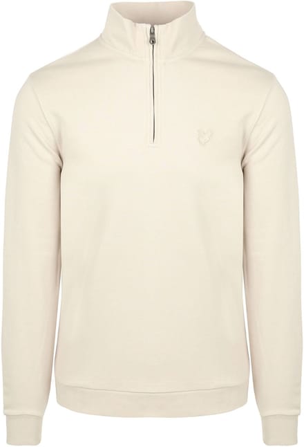 Lyle & Scott Half Zip Pullover Tonal Ecru - Maat XL - Heren - Quarter zip