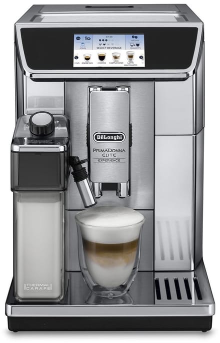 Machine expresso broyeur - DELONGHI PrimaDonna Elite Experience ECAM650.85.MS - Gris - Connecté - Machine a café grains