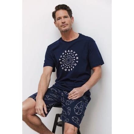 Pastunette - Shortama - Adventure - Katoen - Blauw - Maat L