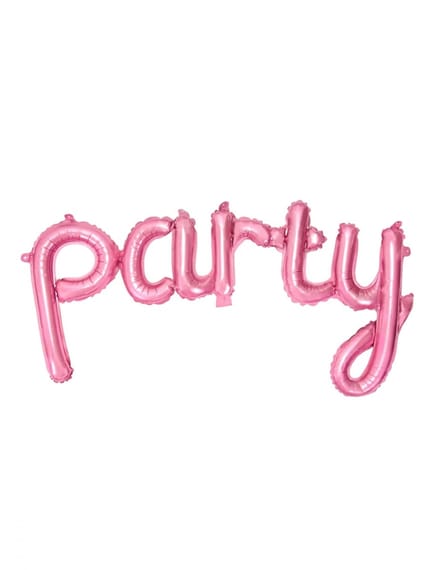 PARTYDECO - Roze aluminium feestballon 80 x 40 cm om op te hangen