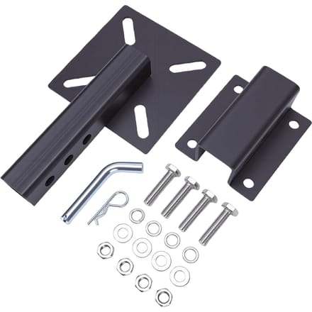 Trekhaakmontage Bankschroefplaat Heavy Duty Koolstofstaal Bankschroef Werkbankmontage voor Pijp Lier Grill black