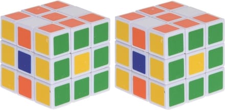 2x Magische kubus spelletjes 3,5 cm - Puzzels - Speelgoed