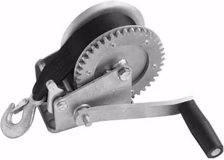 Handlier - Hijsband Lier - Zware Lasten Verplaatsen - Compact Draagbaar Ontwerp - 800 LBS Capaciteit - Zwart