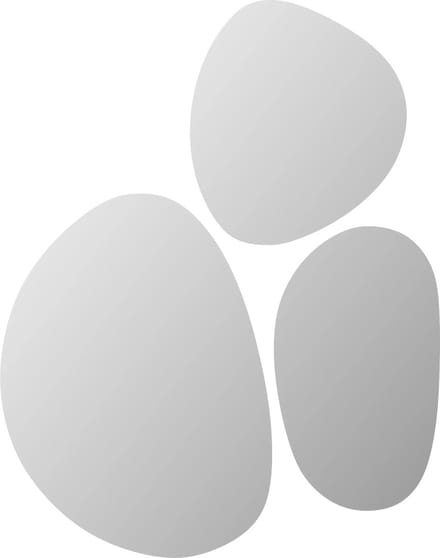 Vente-unique Set van 3 organische wandspiegels - 3 maten - SANIJI