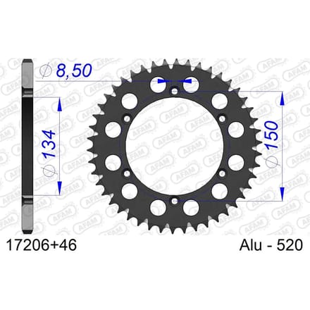 Tandwiel Afam 520 46 dents