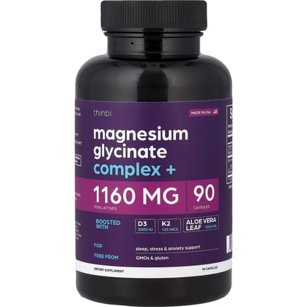 Thinbi, Magnesiumglycinaat Complex +, 90 Capsules