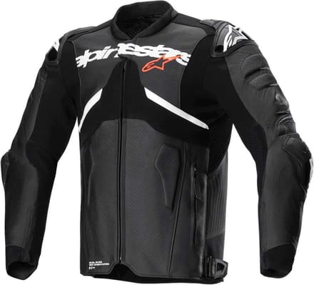 Alpinestars Atem V5 Leren Jas Zwart Wit - Jas