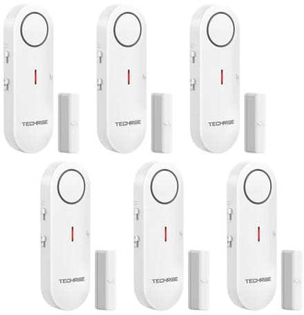 Deuralarm Raamalarm - Inbraakbeveiliging Sensor - Thuis Beveiligen - 3 Volumestanden - Set van 6 - Wit