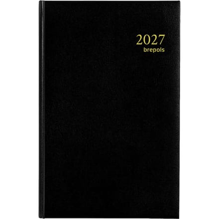 Agenda 2027 Brepols Saturnus Luxe 1dag/1pagina zwart