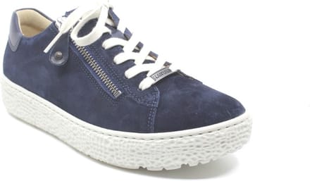 Hartjes-162.1401/99 47.47 blauw suède sneaker wijdte H