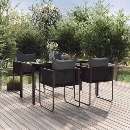 vidaXL - 5-delige - Tuinset - zwart