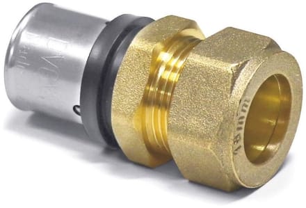 Persfitting 32mm, Koperen buis koppeling, Multikontur, Geschikt voor drinkwater
