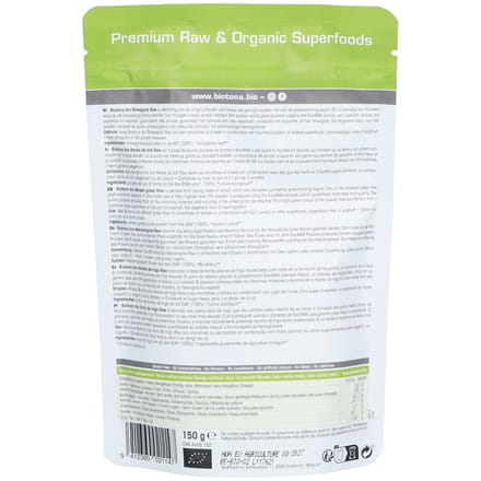 Biotona Wheat Grass Raw Bio 150 gr