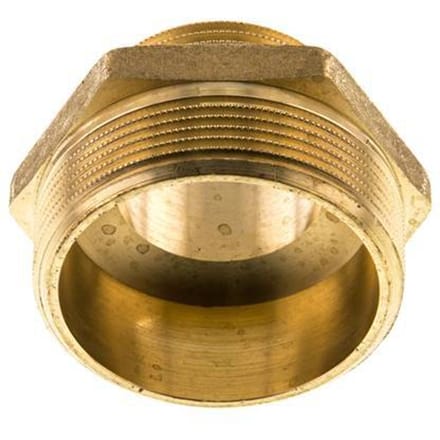 G 2'' x G 1 1/4'' Messing Borstnippel 16 Bar - FL2S-M-B-200G-114G