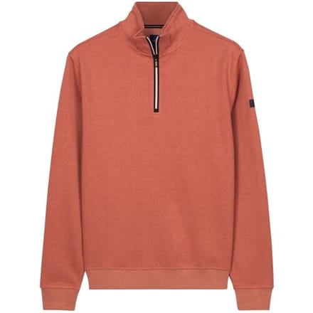 Baileys – Heren Trui – Half Zip Sweater - Jacquard Sweatshirt – Oudroze – 613149-32