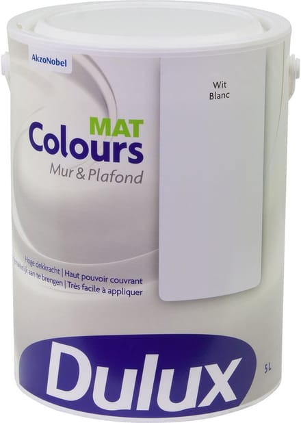 Dulux - Colours Mur & Plafond Mat - Wit - 5 L