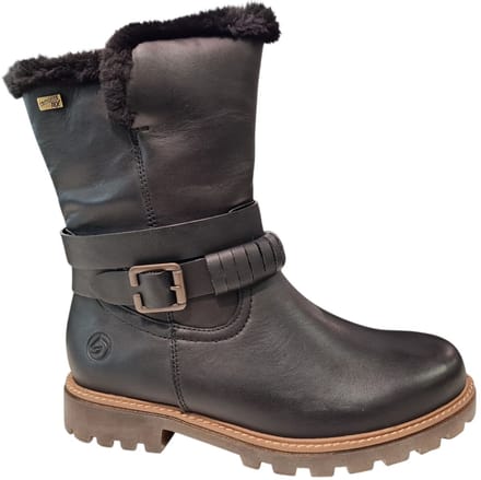 Remonte Zwarte Leren Bikerboots Dames - Zwart - 42