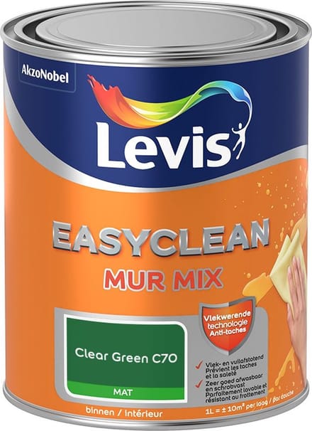 Levis - Easyclean Mur Mat Mix - Clear Green C70 - Mengverf - 1 L