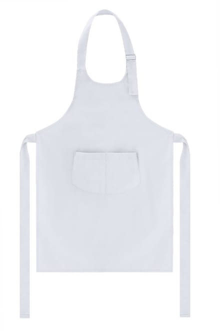 Budget - Basics - Kinderschort - Actieschort - Kookschort voor kinderen - 65 x 50 cm - polyester/katoen - onbedrukt - blanco - wit
