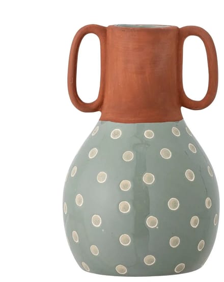 Bloomingville Vaas aardewerk groen Hercule 20cm