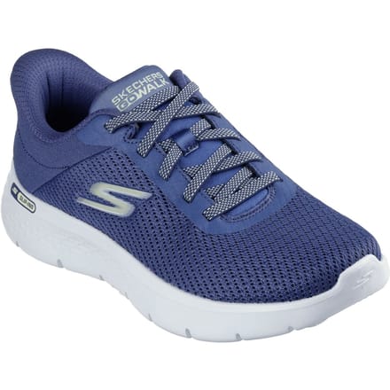 Skechers Go Walk Flex Textiel Dames Blauwe/Groene Sneakers