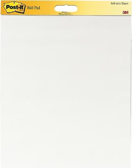 2 x Meeting chart 3M Post-it 566 Super Sticky 508x584mm blanco