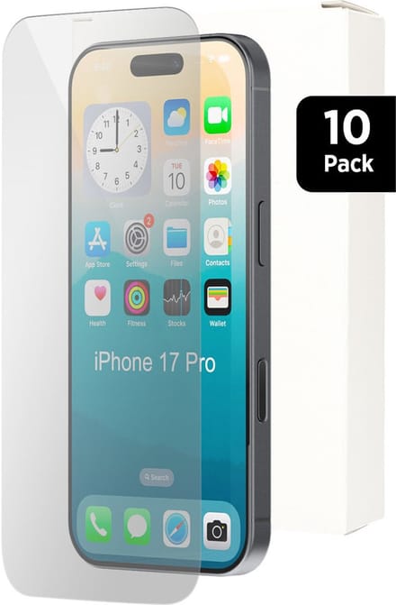 Mobiparts Screenprotector geschikt voor Apple iPhone 16 Pro Apple iPhone 17 Apple iPhone 17 Pro Apple iPhone 18 Pro - Gehard Glas - Anti-bacterieel -