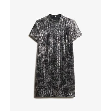 Superdry W8012021a Korte Mouwen Korte Jurk Grijs M Vrouw