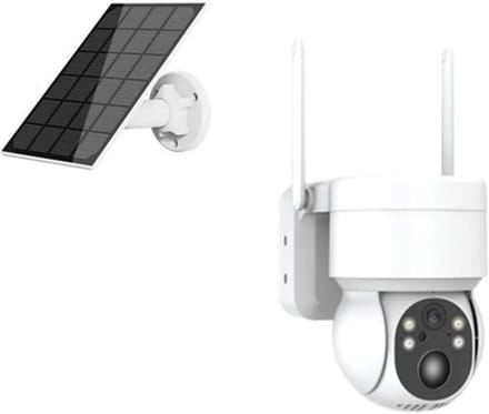 Zonnecamera - Draadloze Camera - Buitenbeveiliging - PTZ Bediening - 4MP HD - Wit