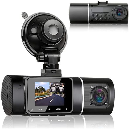Dubbele infrarood nachtzicht-dashcam voor auto's, voor en achter