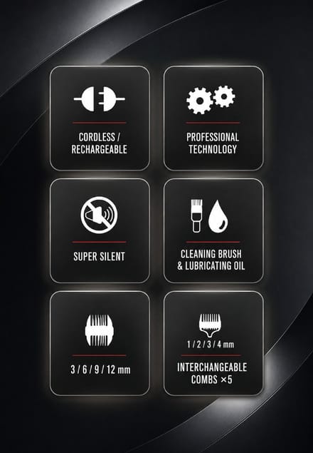 Tondeuse Italian Design -Trimmer - Multifunctioneel - tondeuse - 5 extra functies - Professioneel - Haartrimmer